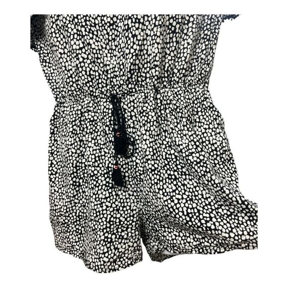 Old Navy Romper Women Jumpsuit Size L Strapless Back White Linen Blend Boho - Picture 11 of 14